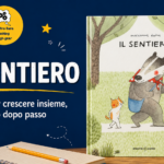 Copertina di Il sentiero di Marianne Dubuc, albo illustrato su crescita, fiducia e autonomia